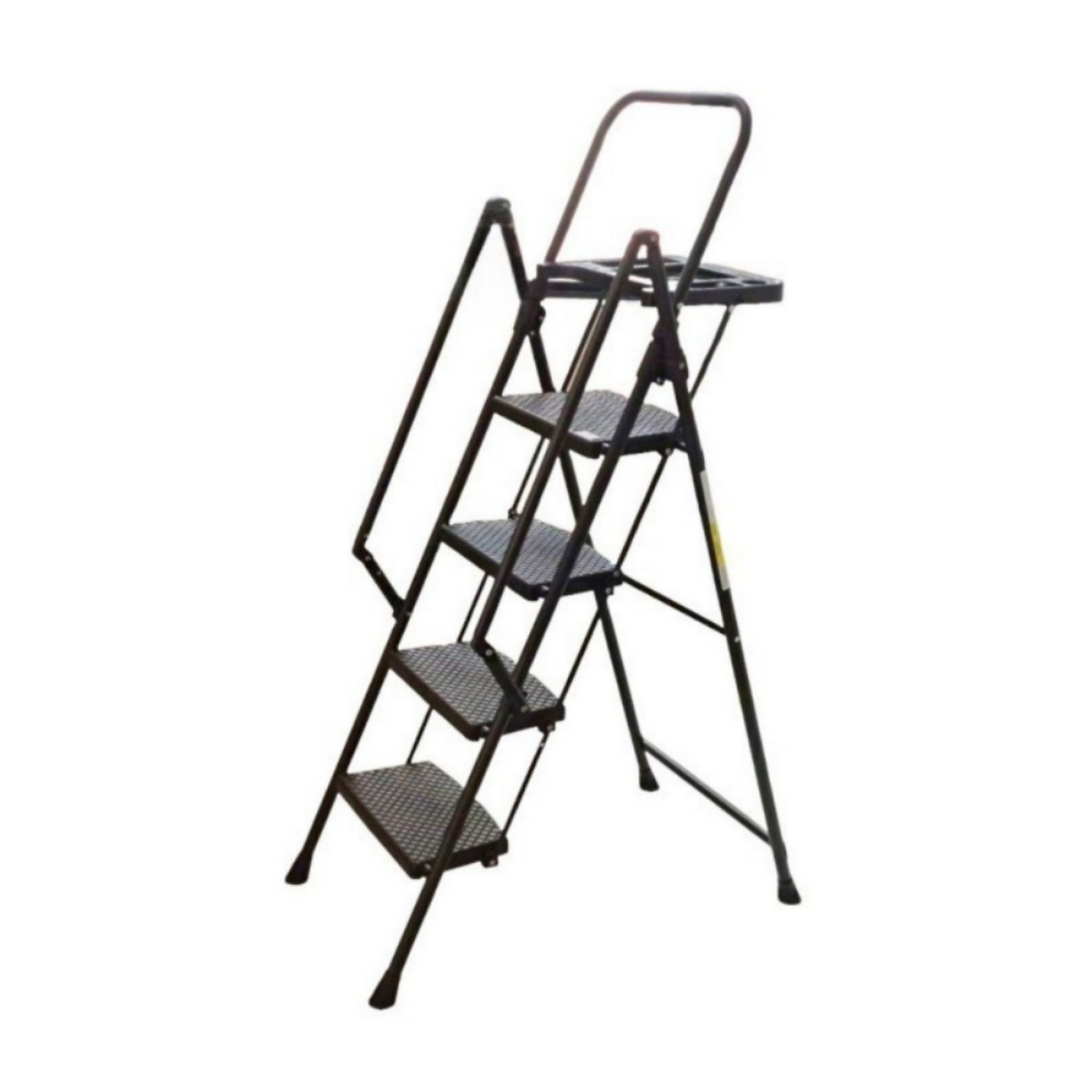 BlackTeck Steel Folding Step Ladder — 4.5ft., Lightweight, Tool Tray, 500-Lb. Capacity, Type IAA, Model# N2-290420